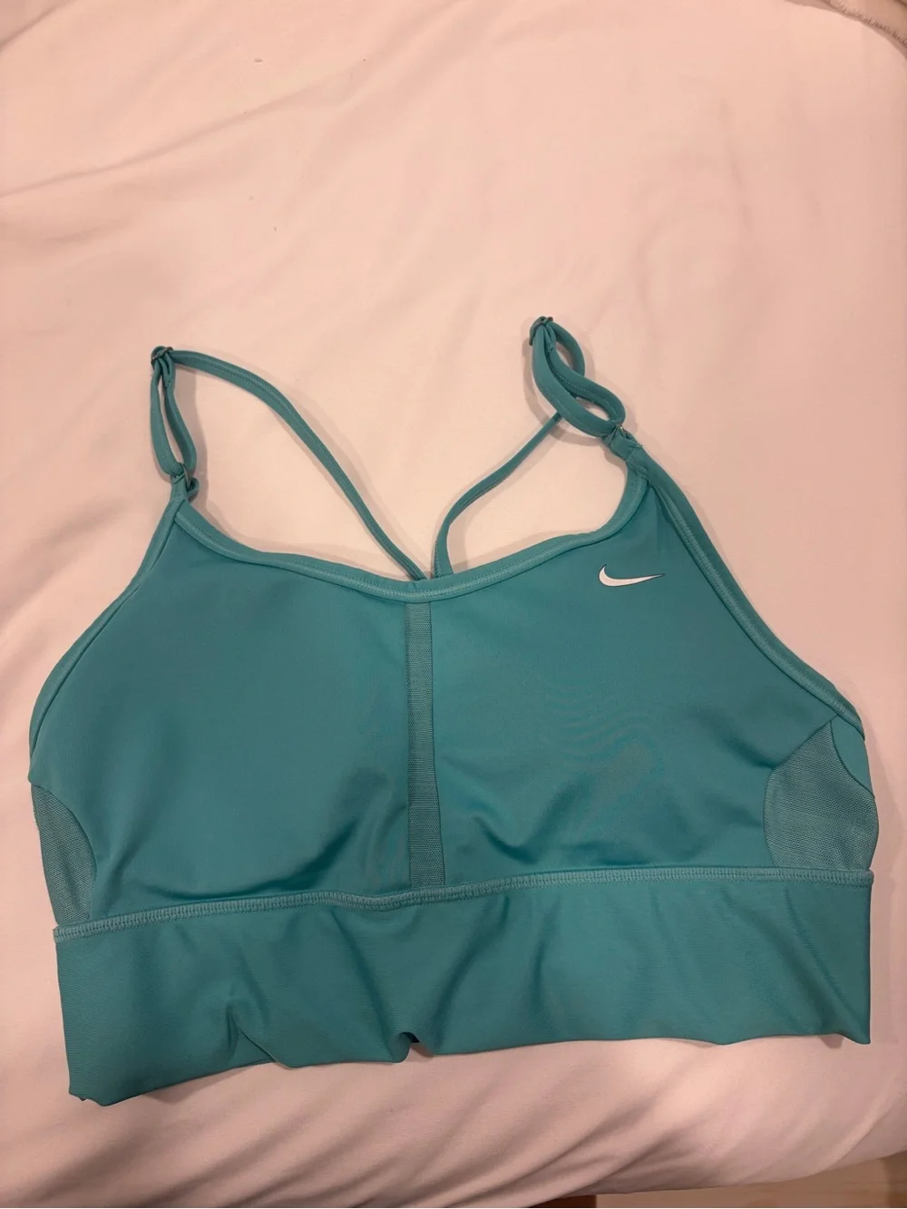Nike Teal Strappy Longline Sports Bra